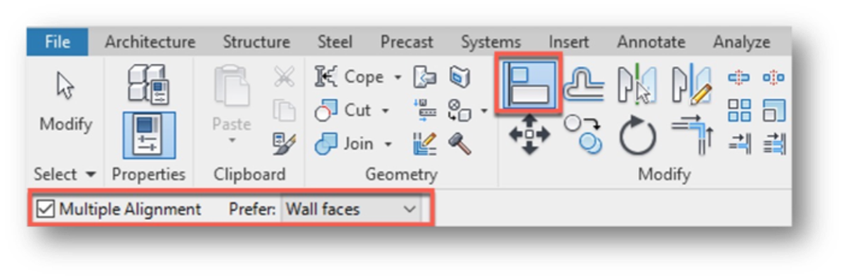 Revit 2022 Modify Tools standaardinstellingen BIM4 ALL