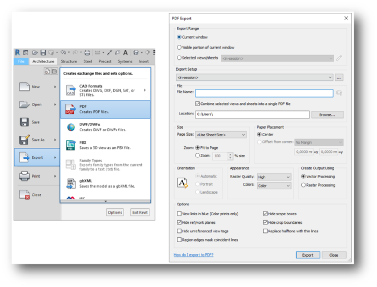 Revit 2022 PDF Export BIM4 ALL