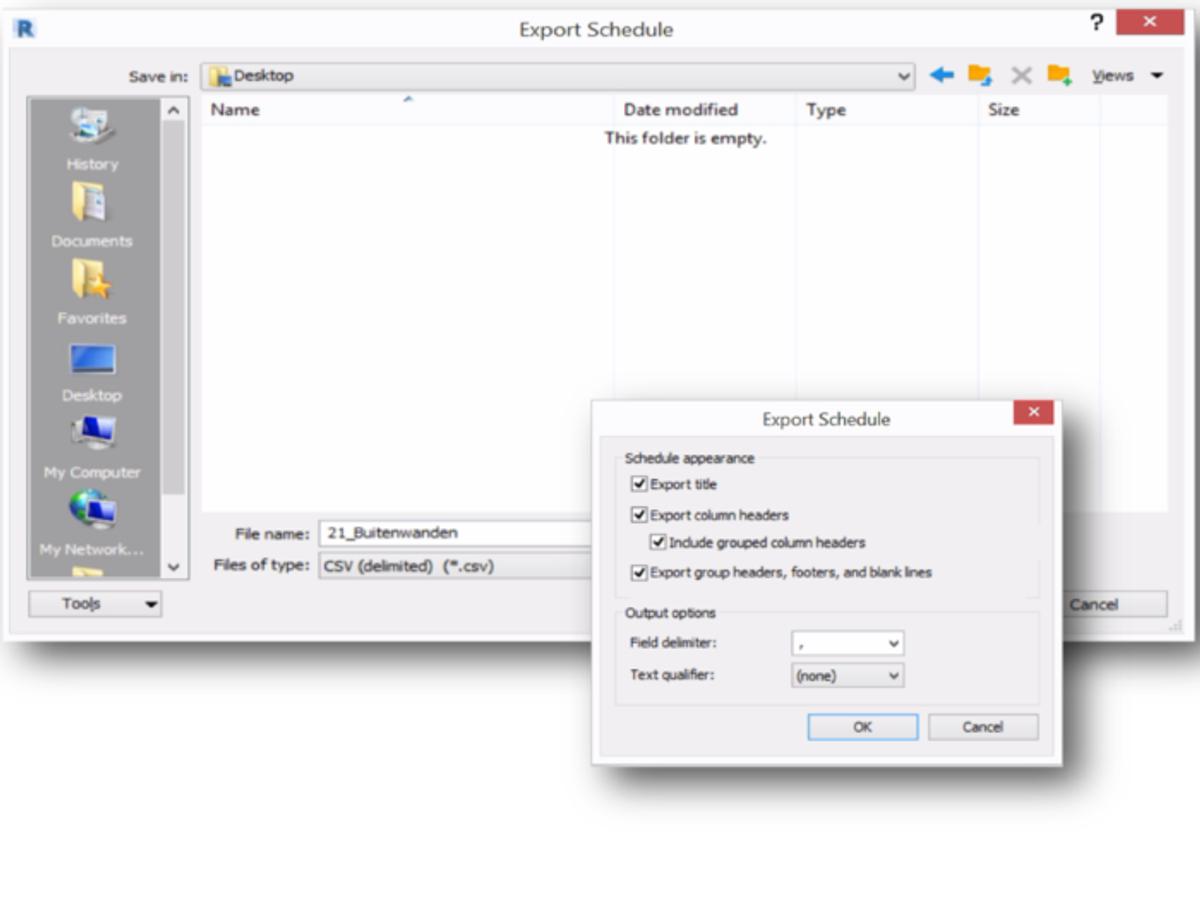 Revit 2022 Schedules exporteren naar CSV BIM4 ALL