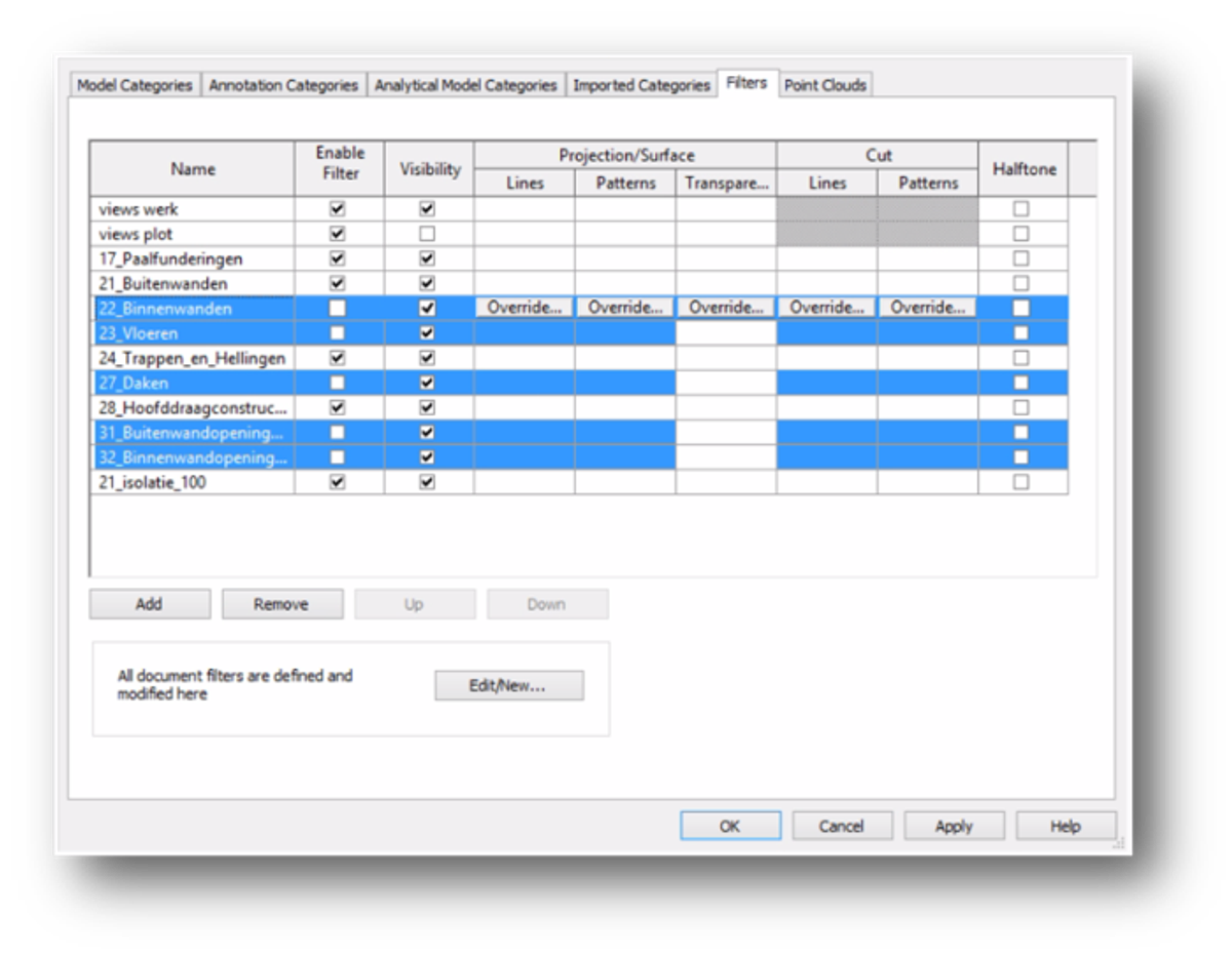 Revit 2022 view filter multi select BIM4 ALL
